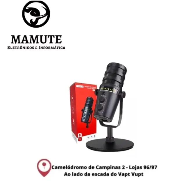 Microfone Condensador Tomate Para Live E Podcast Tipo C/xlr Tomate Mt 1080R