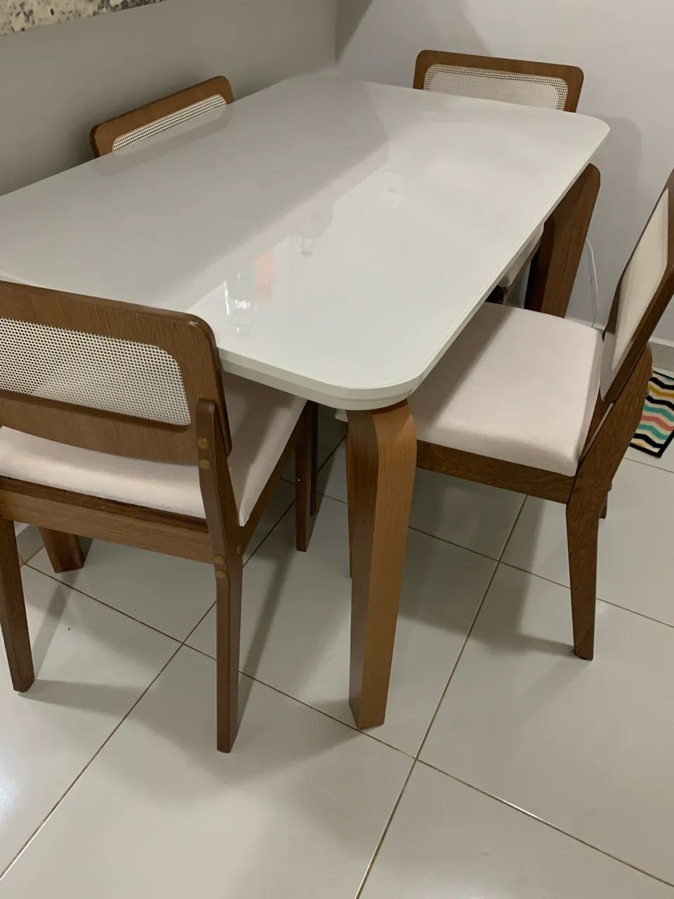 Mesa 4 lugares + cadeiras - MDF64294298202114123