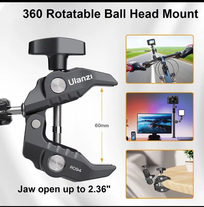 Ulanzi R094 Super Clamp com Braço Articulado - Foto 4