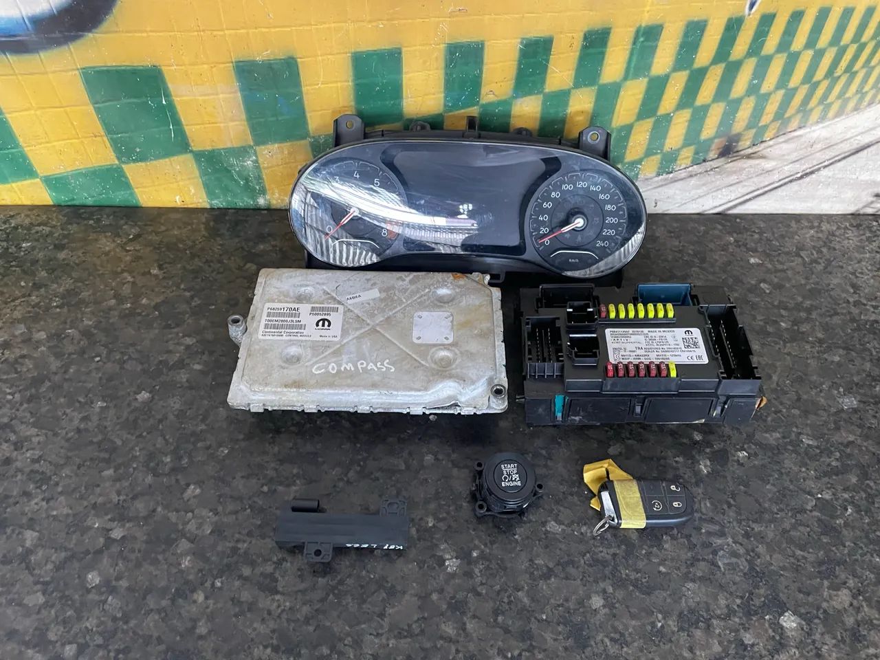 Kit code injeção eletrônica Jeep Compass flex 2.0 2020 2021 