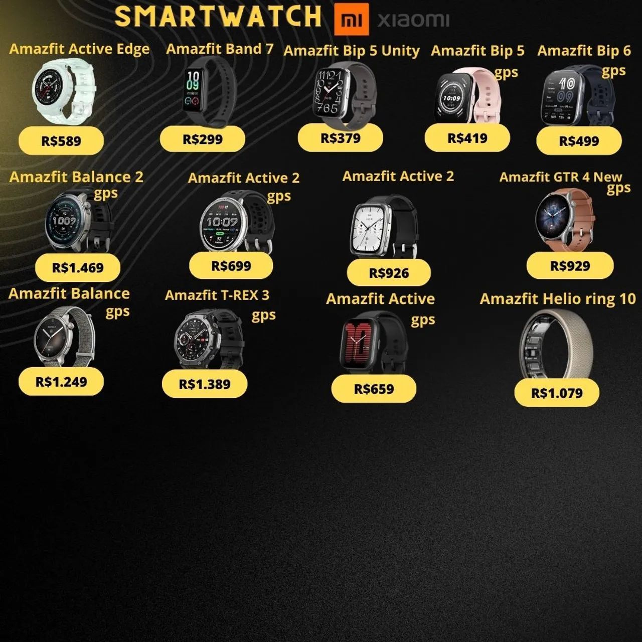 Smartwatch Xiaomi Aparti de R$189, linha completa  - Foto 2