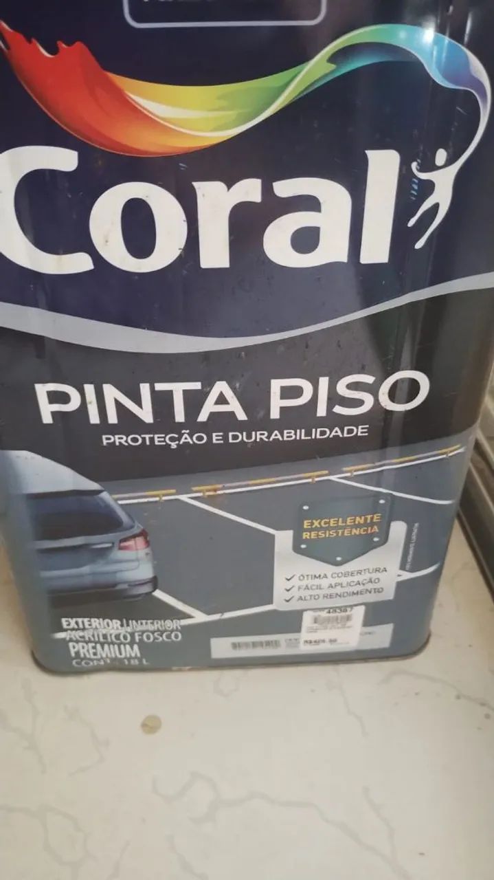 Tinta Coral para Piso - 18 Litros amarelo demarcação 