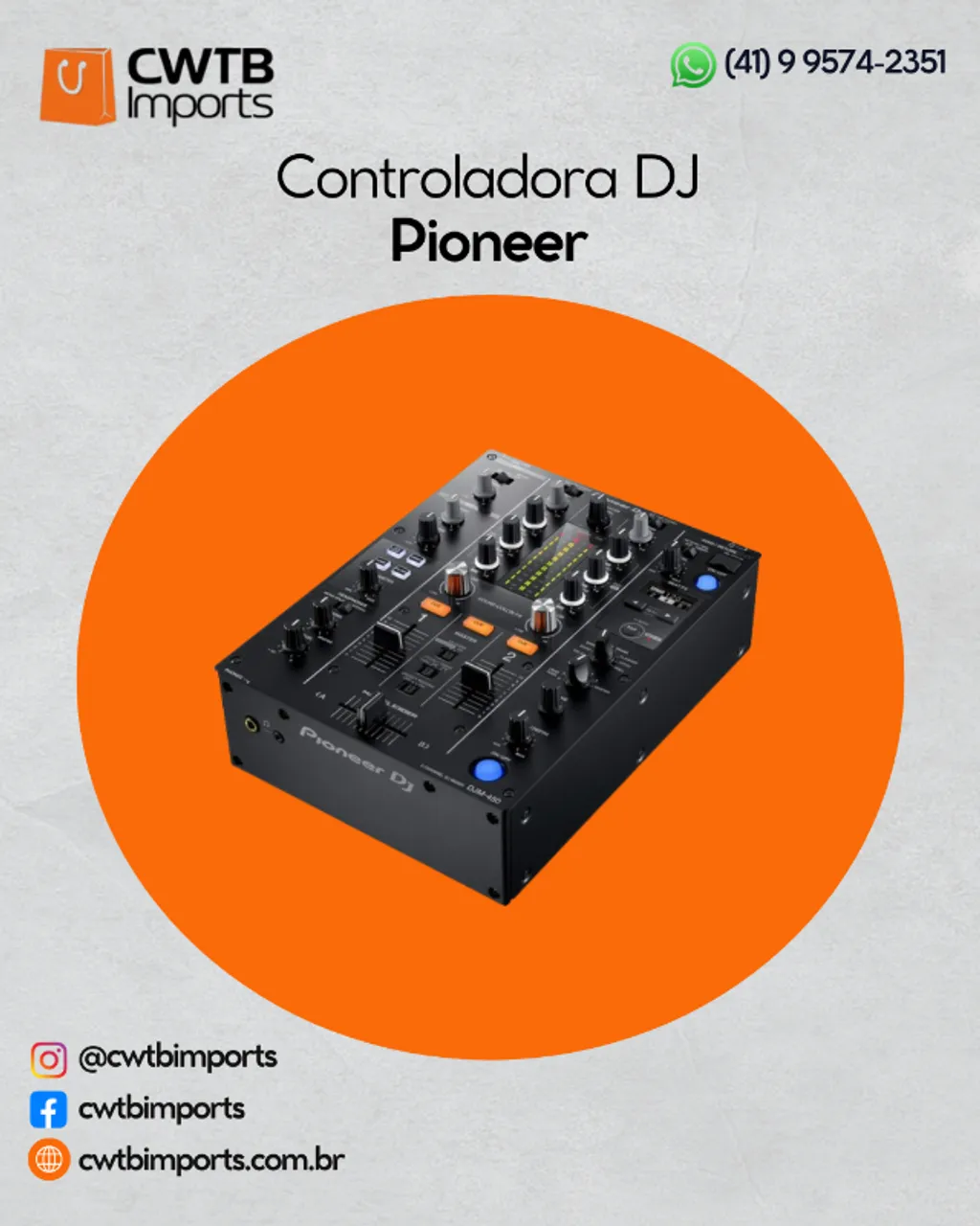 Controladora Pioneer DJ DJM-450 - Preto
