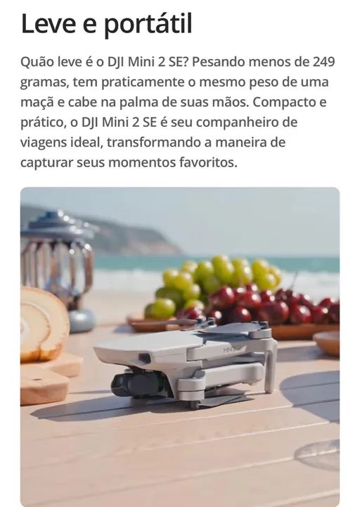 Drone DJI Mini SE - Novíssimo!! - Foto 2