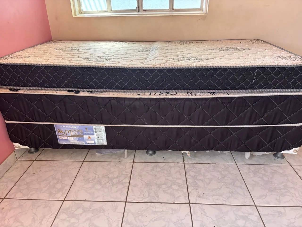 Cama Box solteiro + colchão 