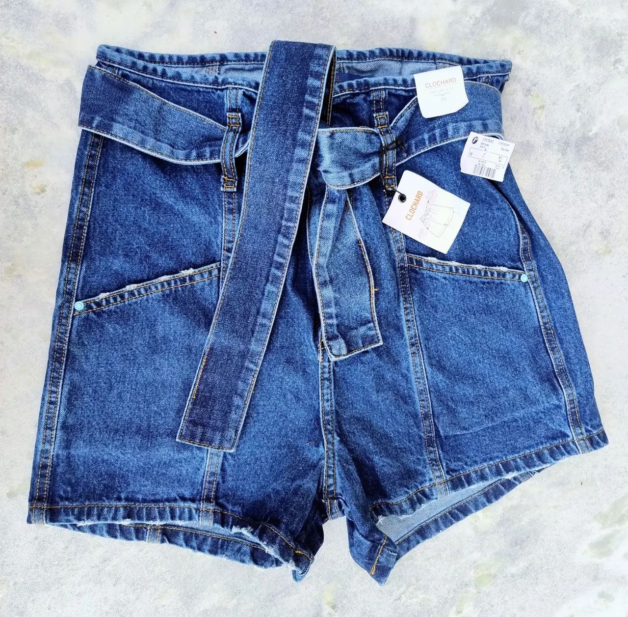 Short Jeans 34 Novo Clochard Renner  Cintura Alta - Foto 2