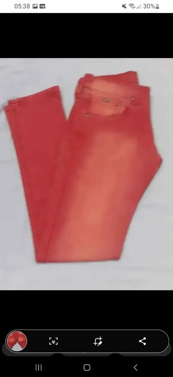 Calça Jeans Vermelha - Foto 3