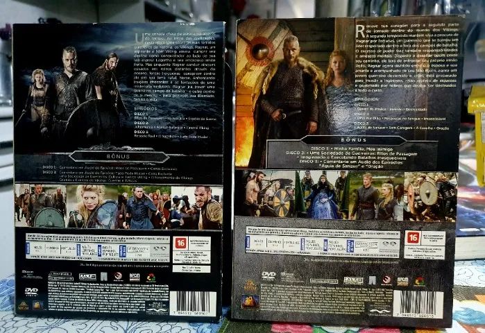 Coleção Box DVD Vikings com 4 temporadas (12 Discos) Original - Foto 6