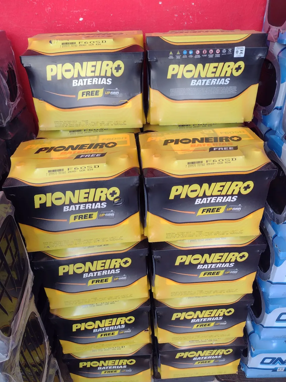 Baterias 60ah pioneiro 320 base de troca