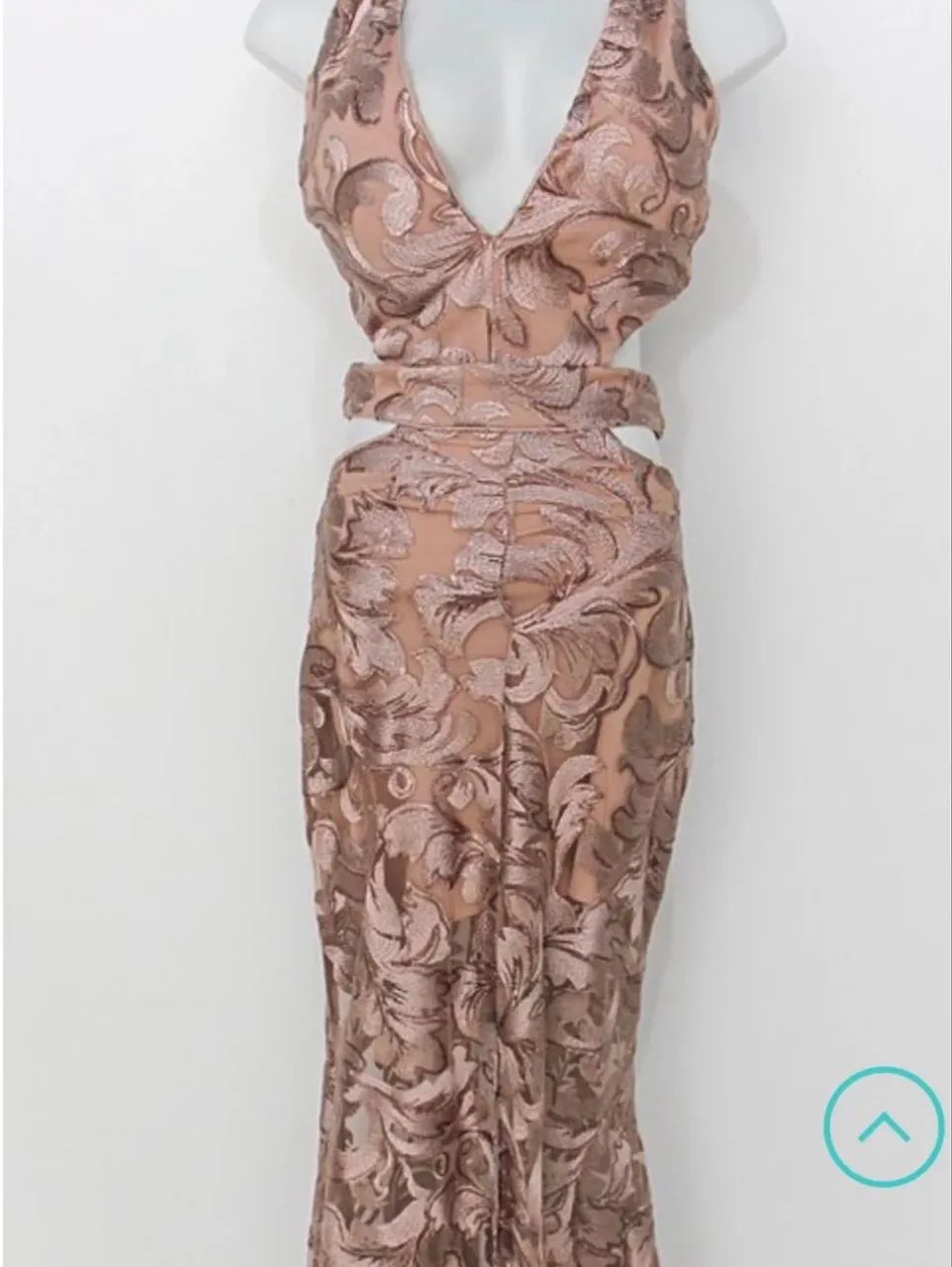 Vestido de festa rosê