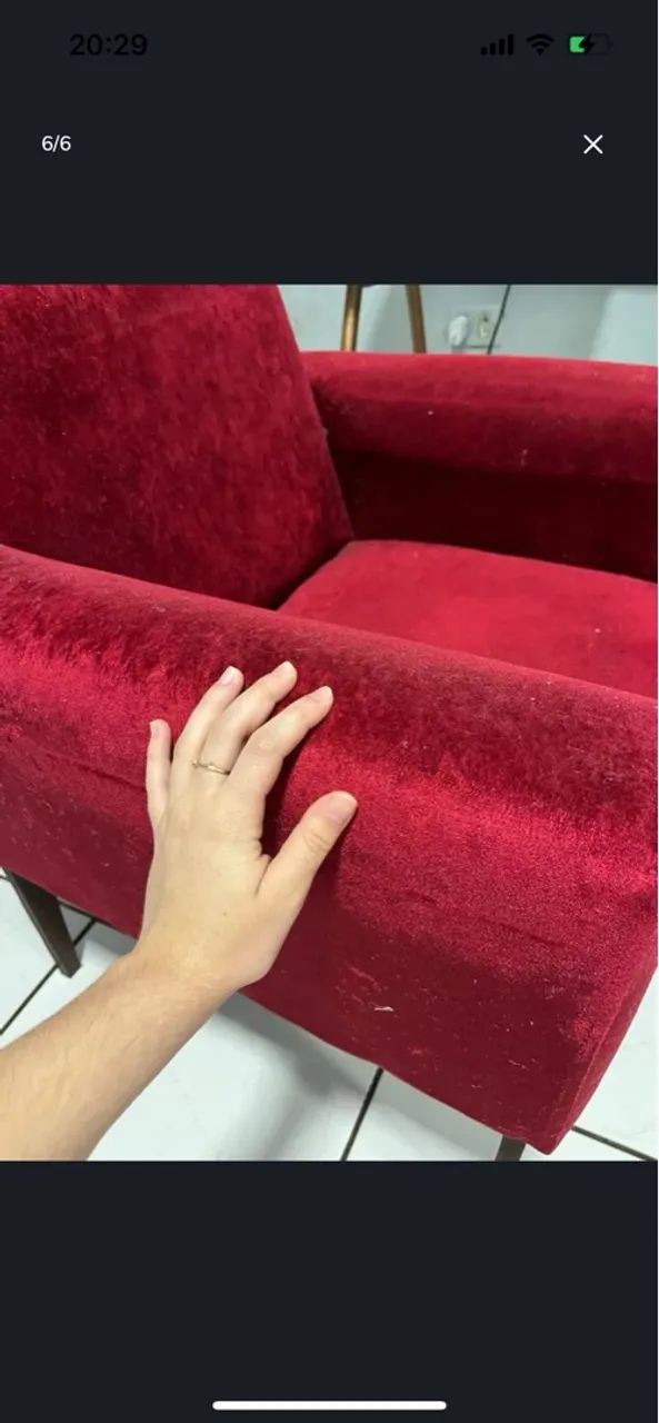 Linda cadeira vermelha