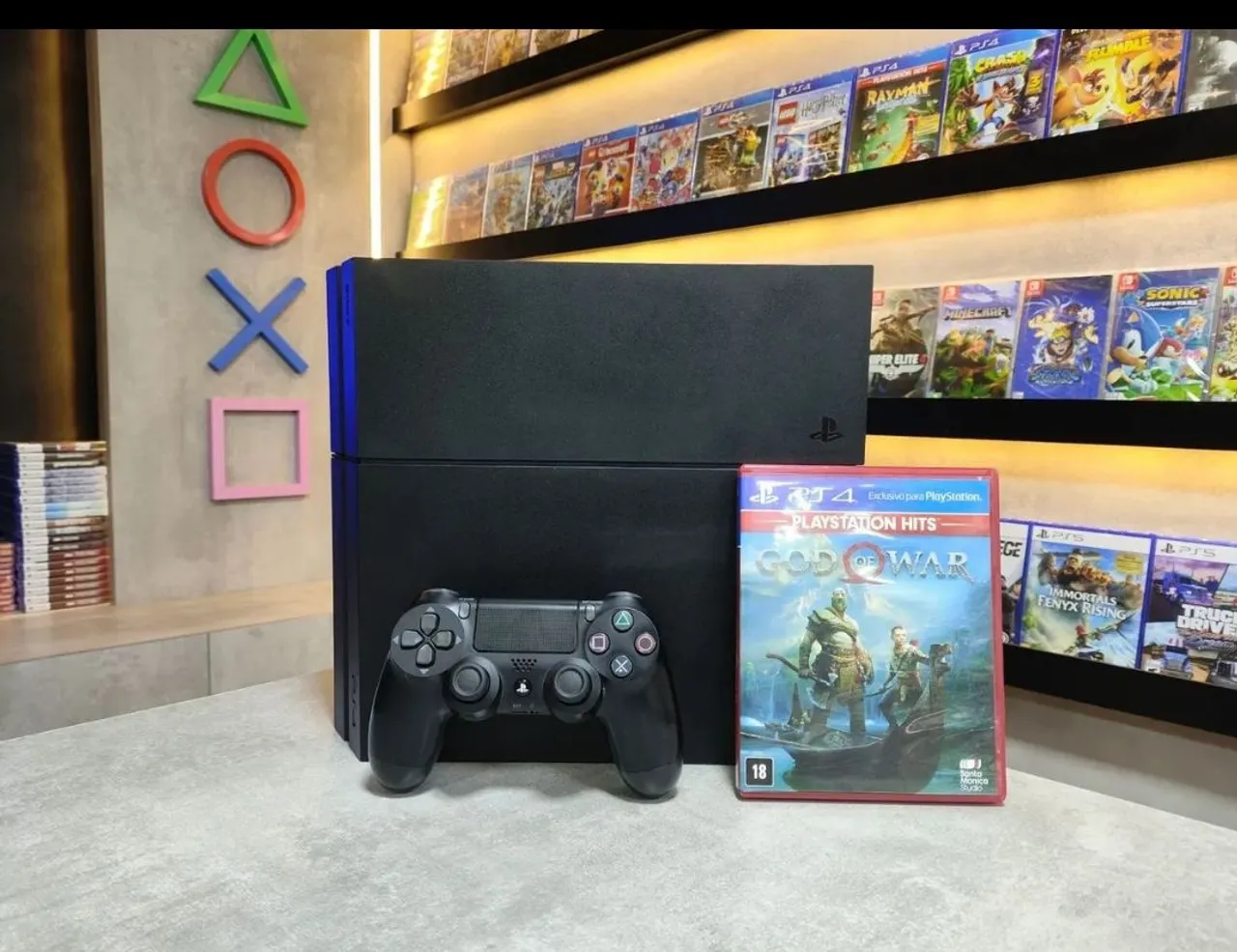 Playstation 4 Slim 1Tb com God of War GTA V 1 ano de garantia