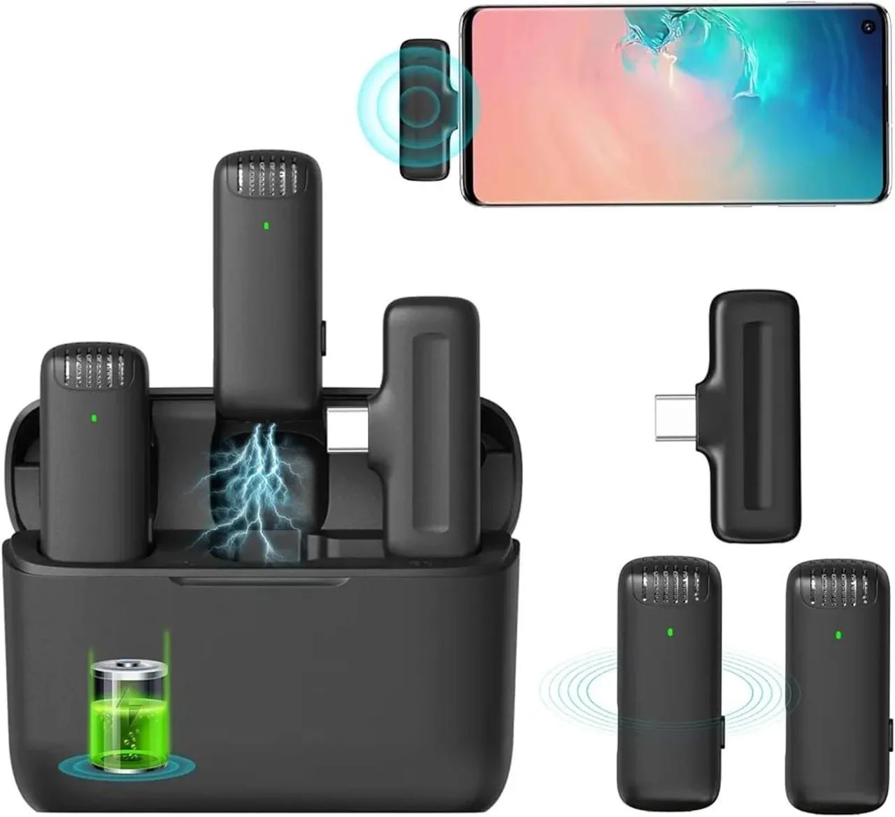 Microfone sem fio ulanzi J12 para gravar conteúdos - Foto 2