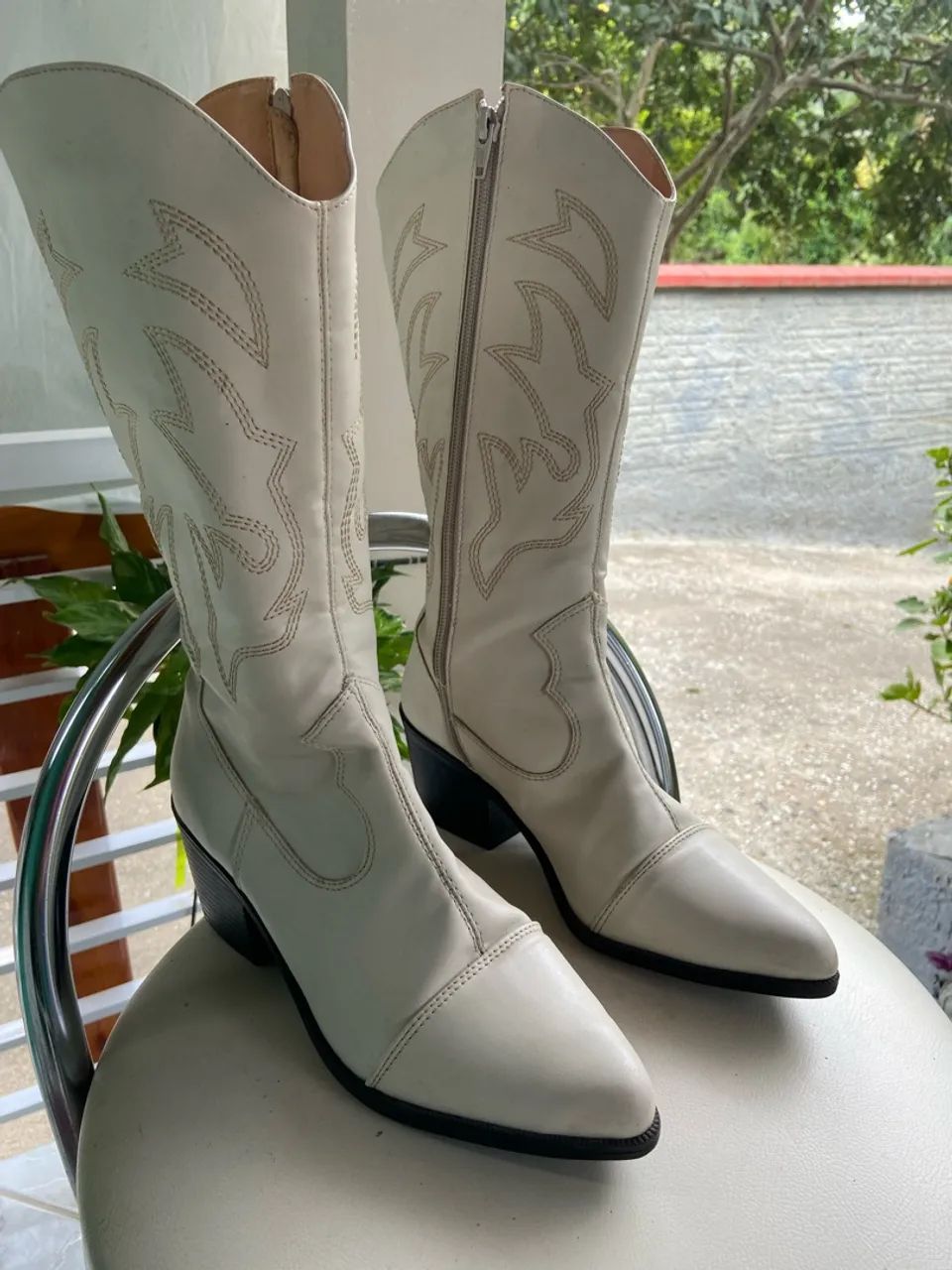 Botas country branca 