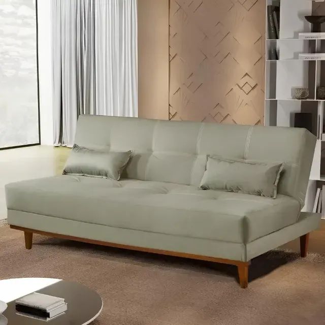 Sofá Cama Madri Bege Novo (Aprontar Entregar)