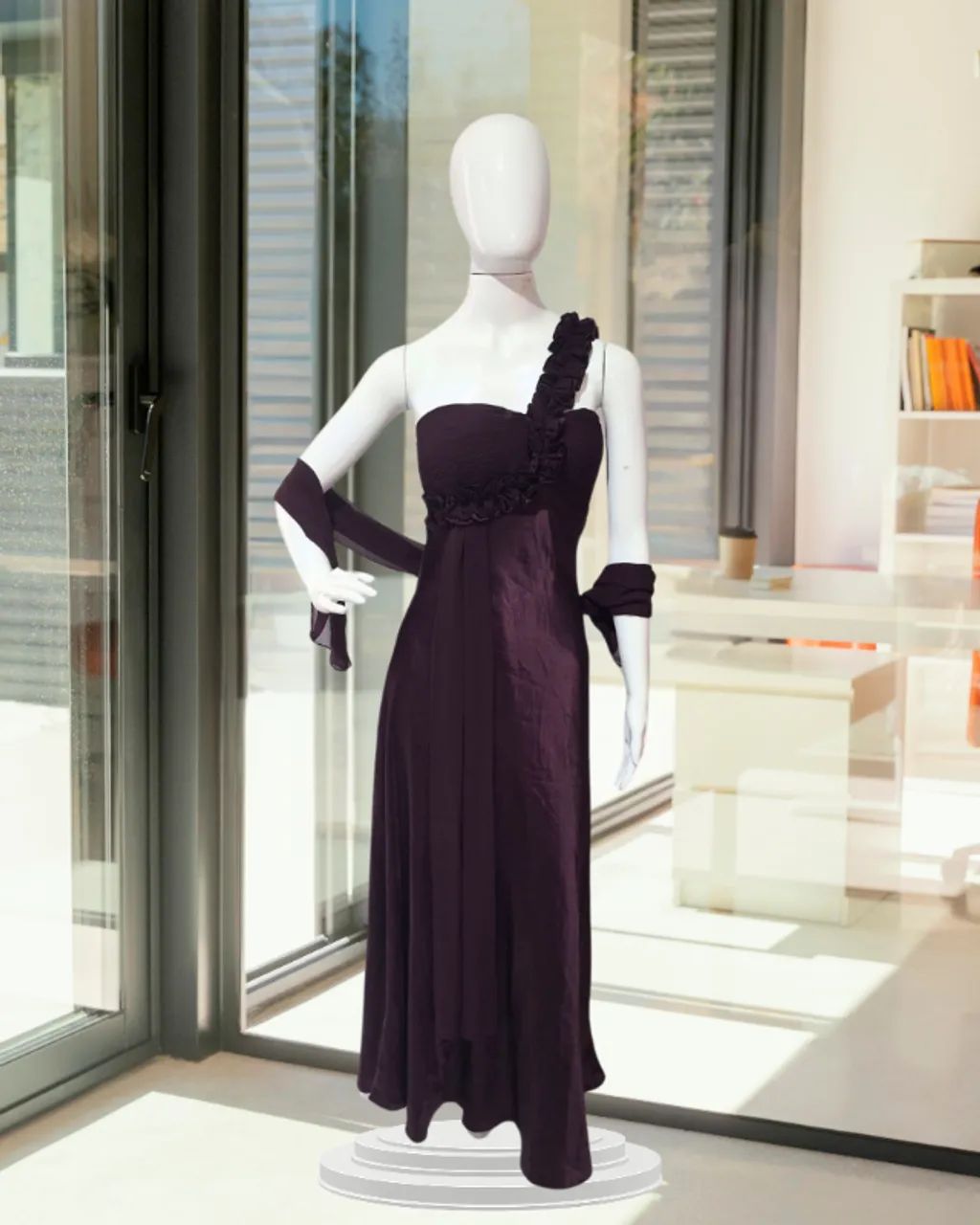 Vestido Longo de Festa com Alça Única