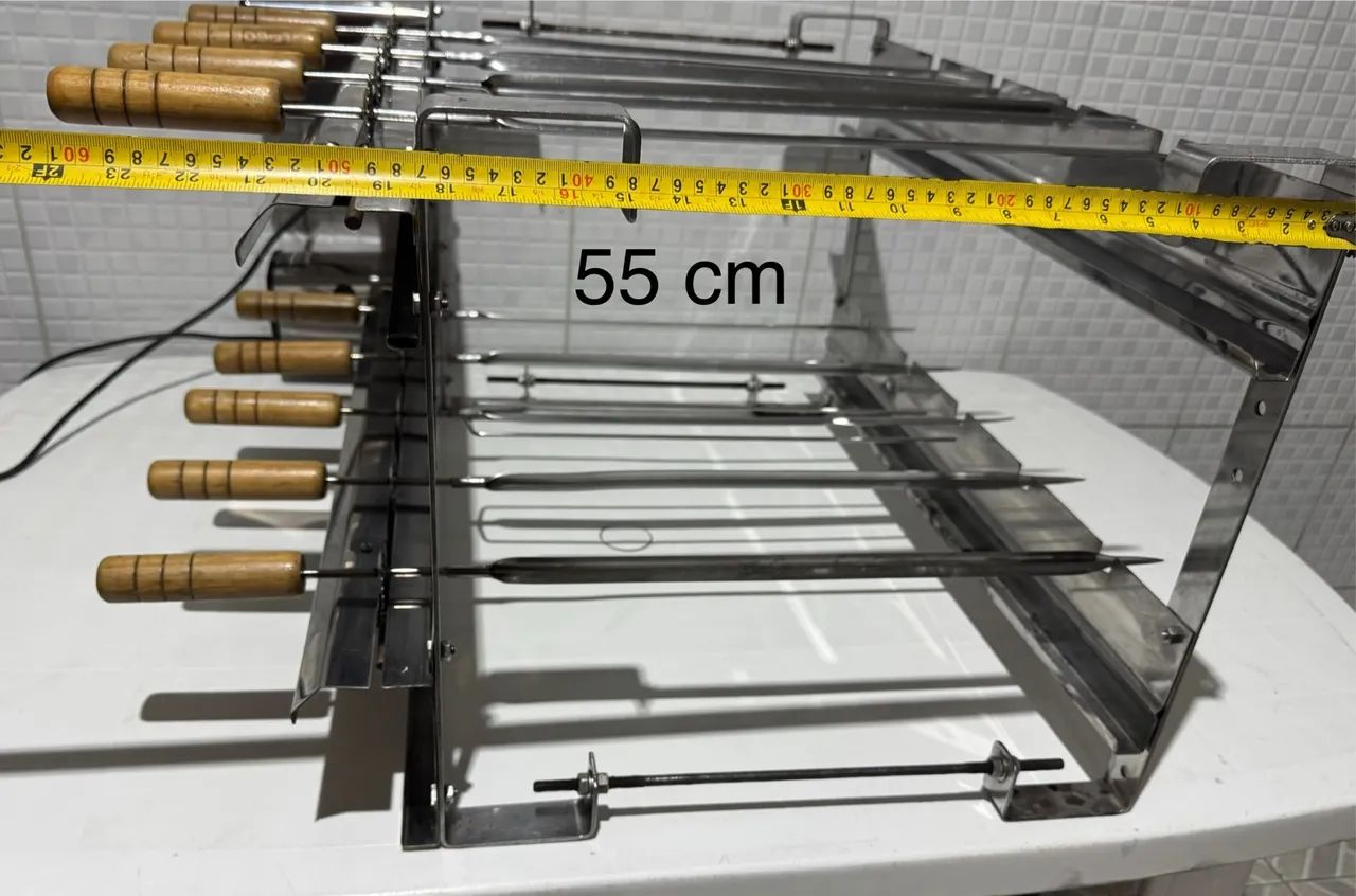Churrasqueira inox rotativa 2 motores - Foto 4