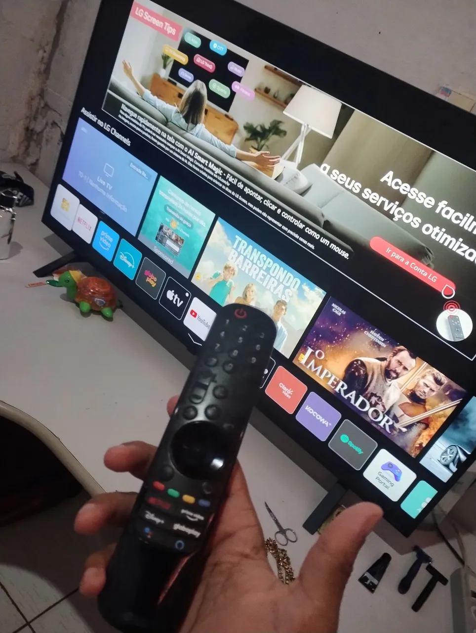 Smart TV LG  50 4k nonecell com controle Smart Magic