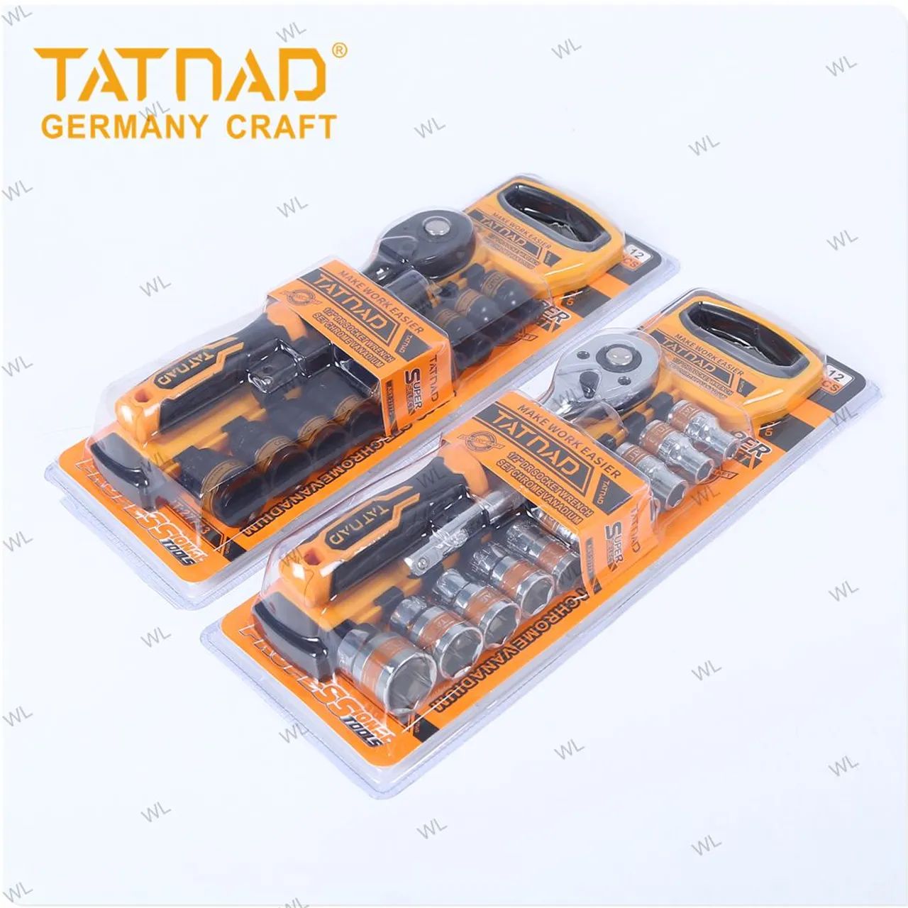 Jogo de Soquetes 1/2'' 12 Peças - Tatnad - Chrome Vanádio