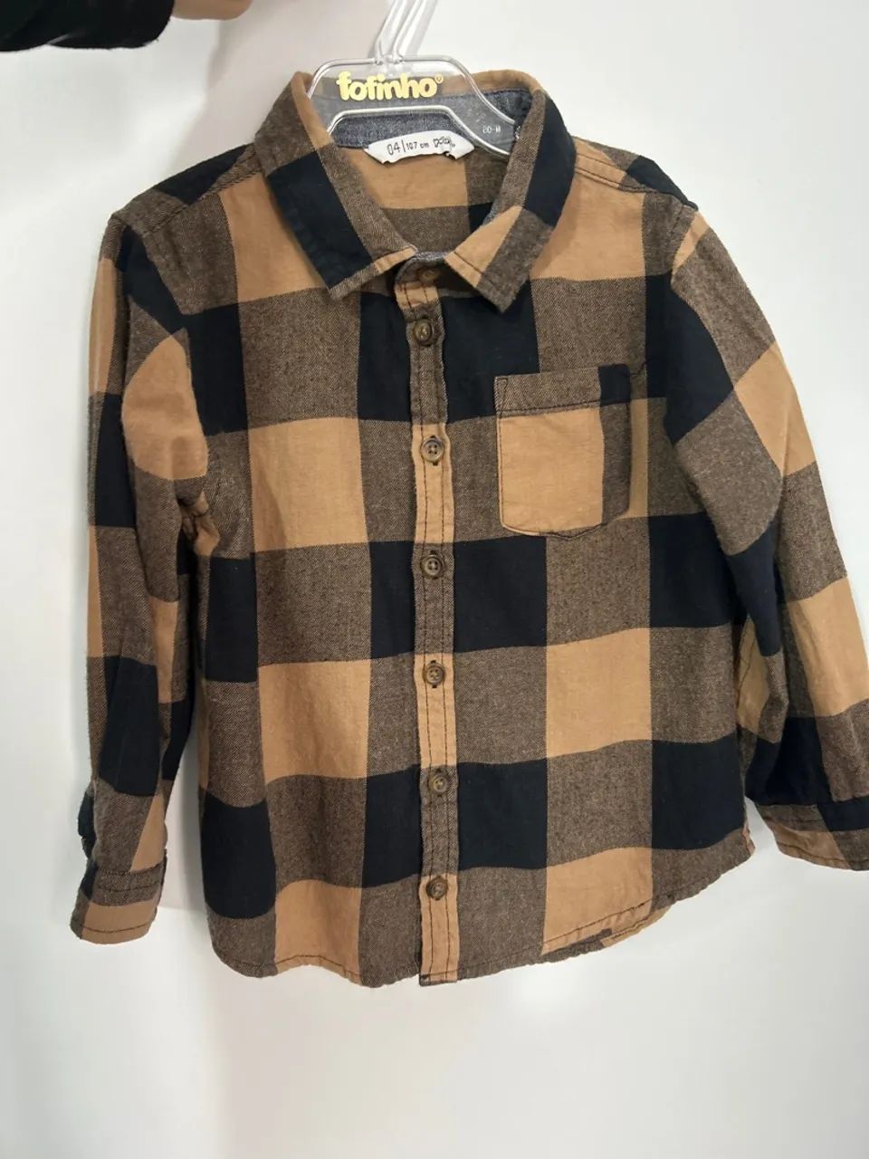 Camisa Xadrez Infantil - H&M sem uso