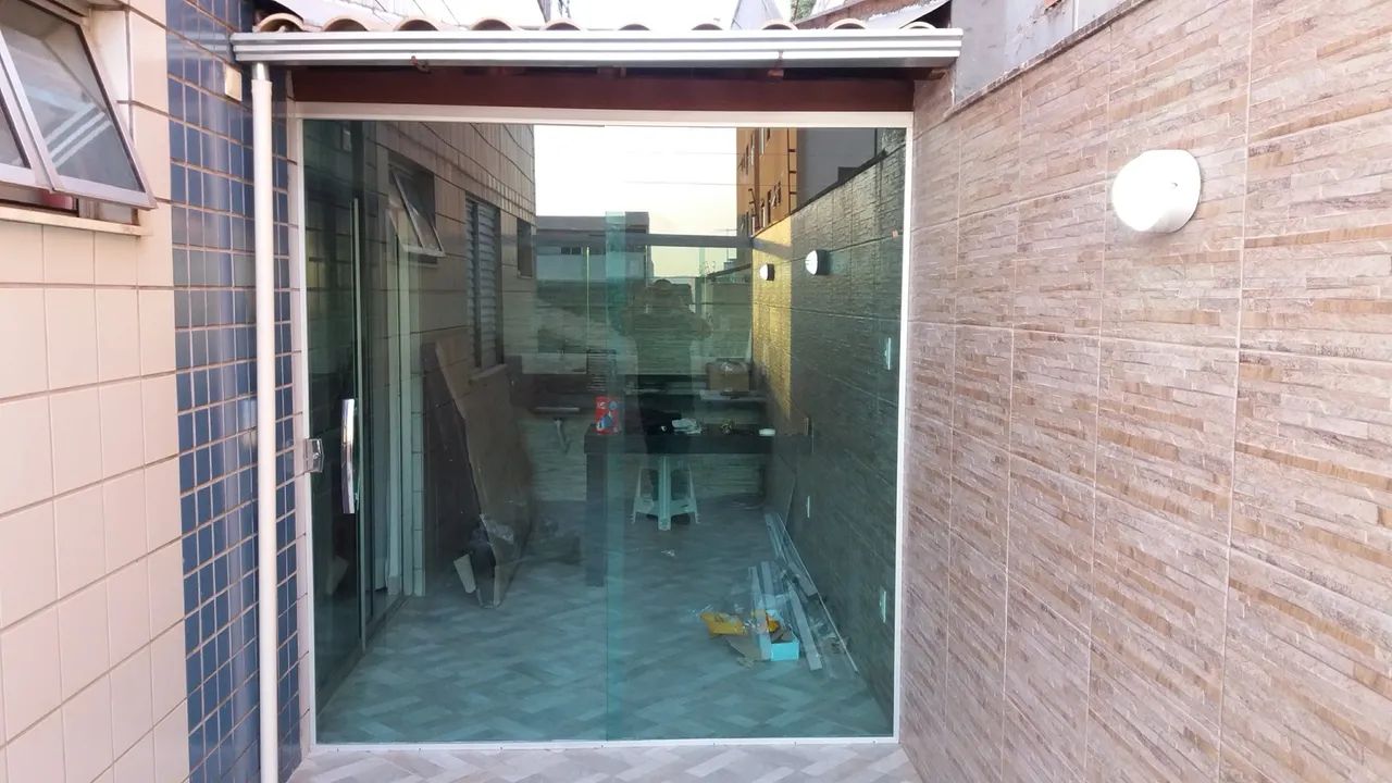 Porta verde Blindex