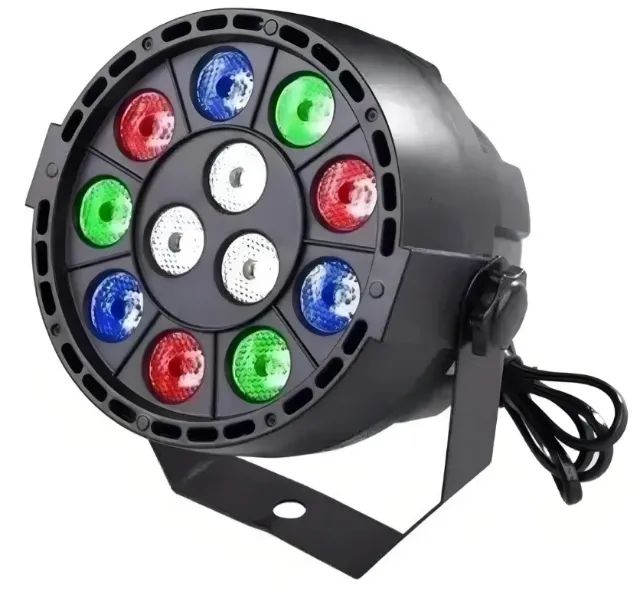 Mini Refletor Par 12 Leds Digital Strobo Dmx Efeito Rgbw