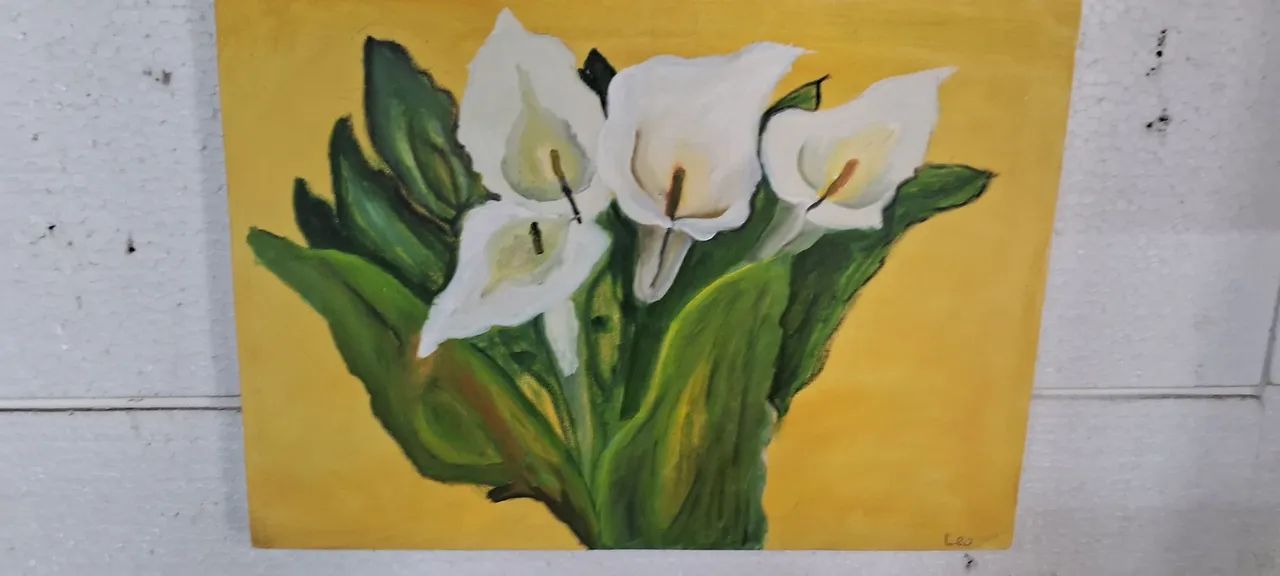 Quadro com pintura de flores - Foto 5