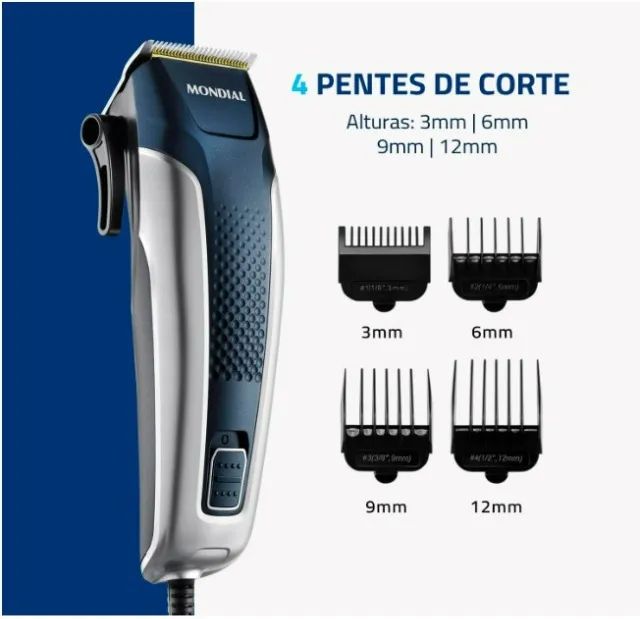 Maleta com Cortador De Cabelos, Mondial, Azul/Prata, 10W, 220V - CR-09M - Foto 2