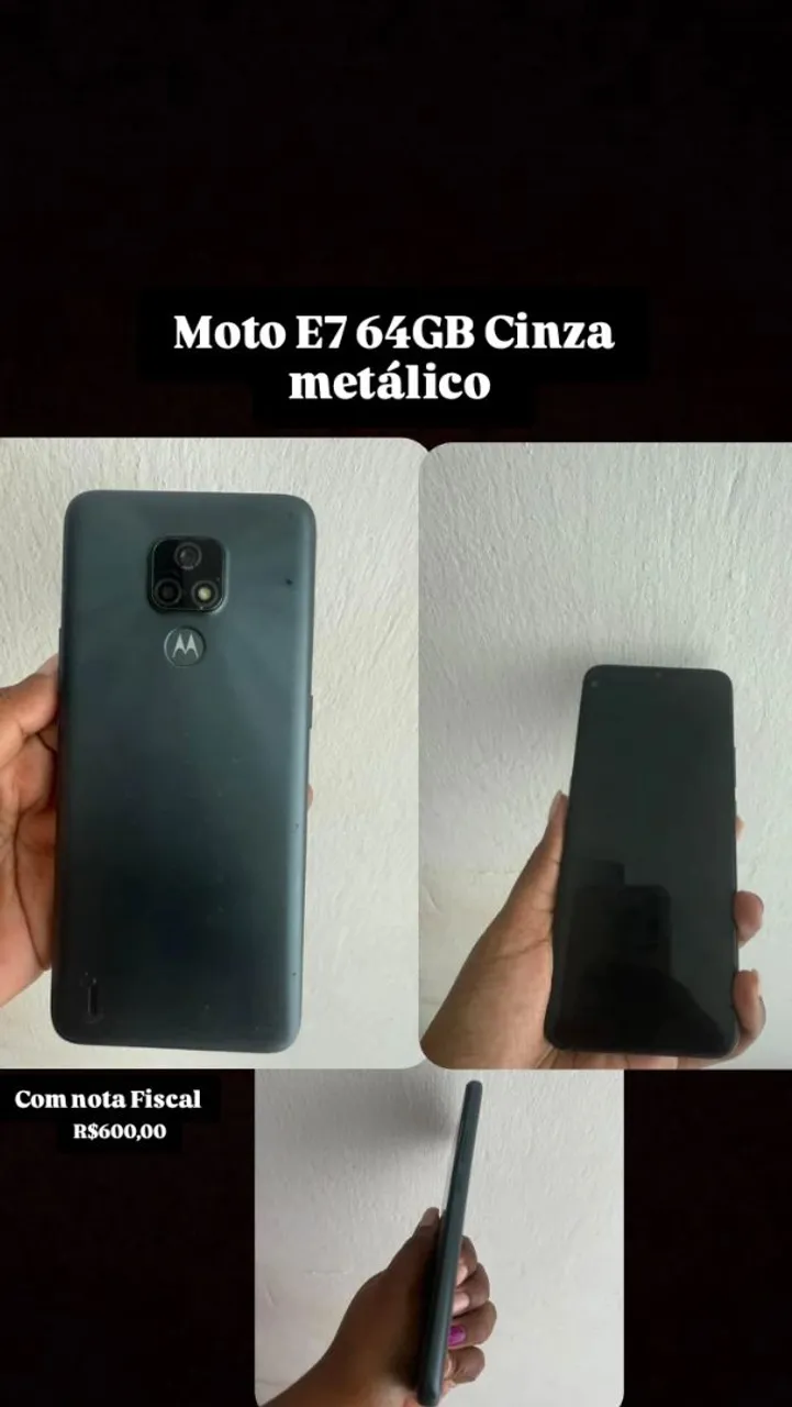MOTO E 7 64GB CINZA