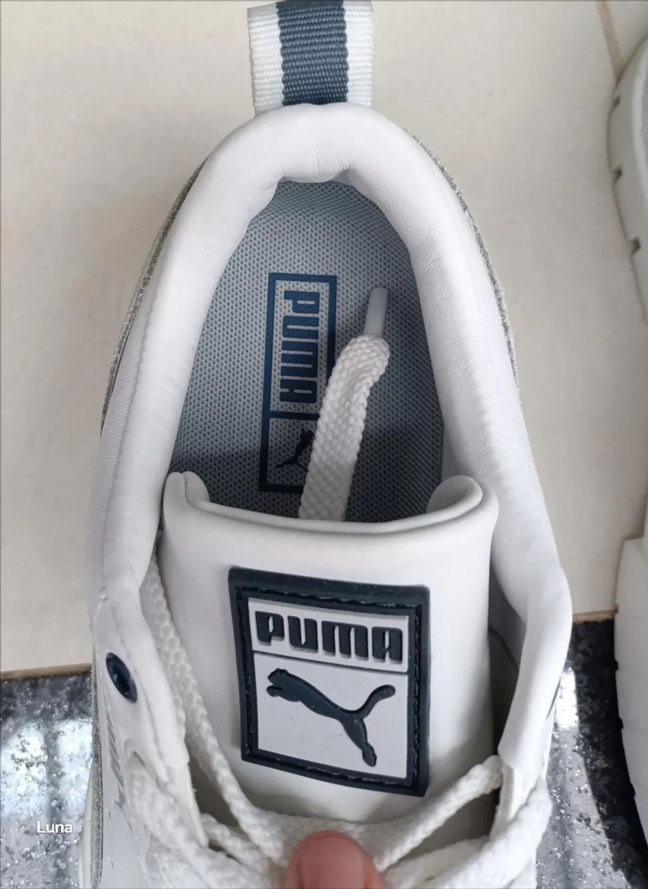 Tênis Puma king Sneakers, couro Branco - Tamanho 35 semi-novo, original  - Foto 5