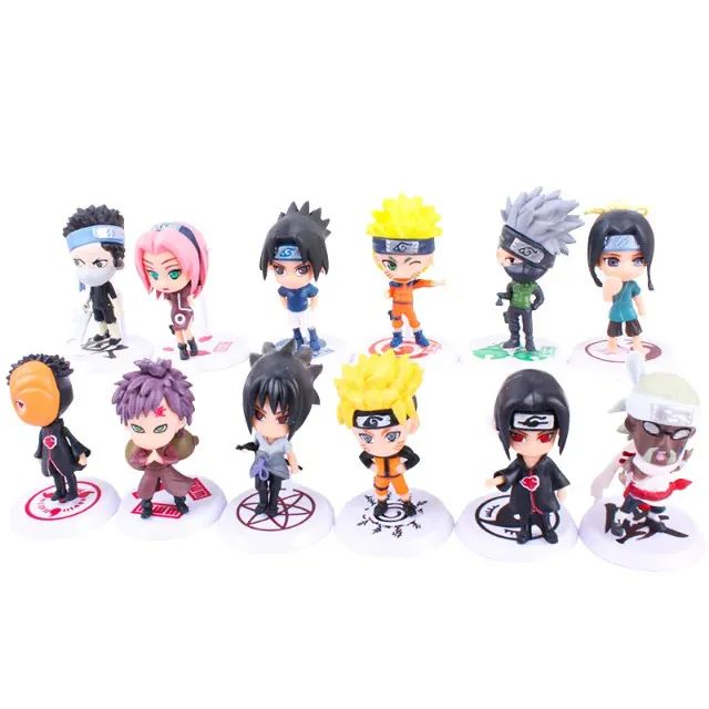 Kit 12 Bonecos Naruto, Sasuke, Sakura, Obito Action Figures Pçs Naruto Shippuden Akatsuki - Foto 5