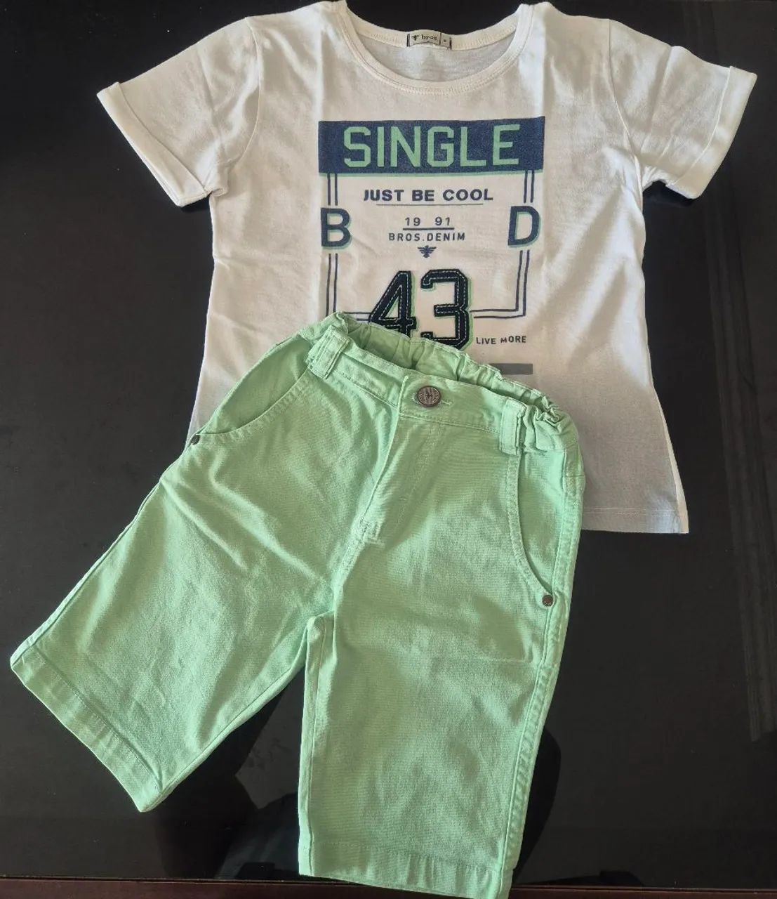 Conjunto Infantil - Bermuda e Camiseta