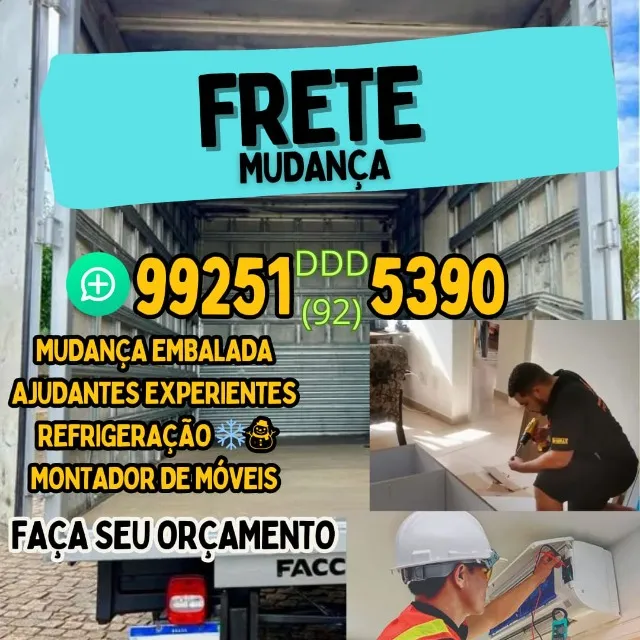 Frete baú embalada simples e completa