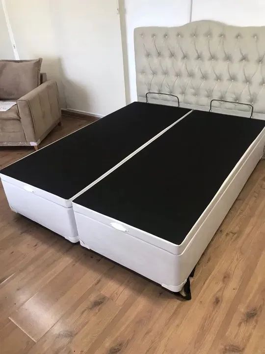 Base Box Baú King 1,93x2,03 Blindada, Laterais Fechadas Na Madeira, Cartão 12x! - Foto 5