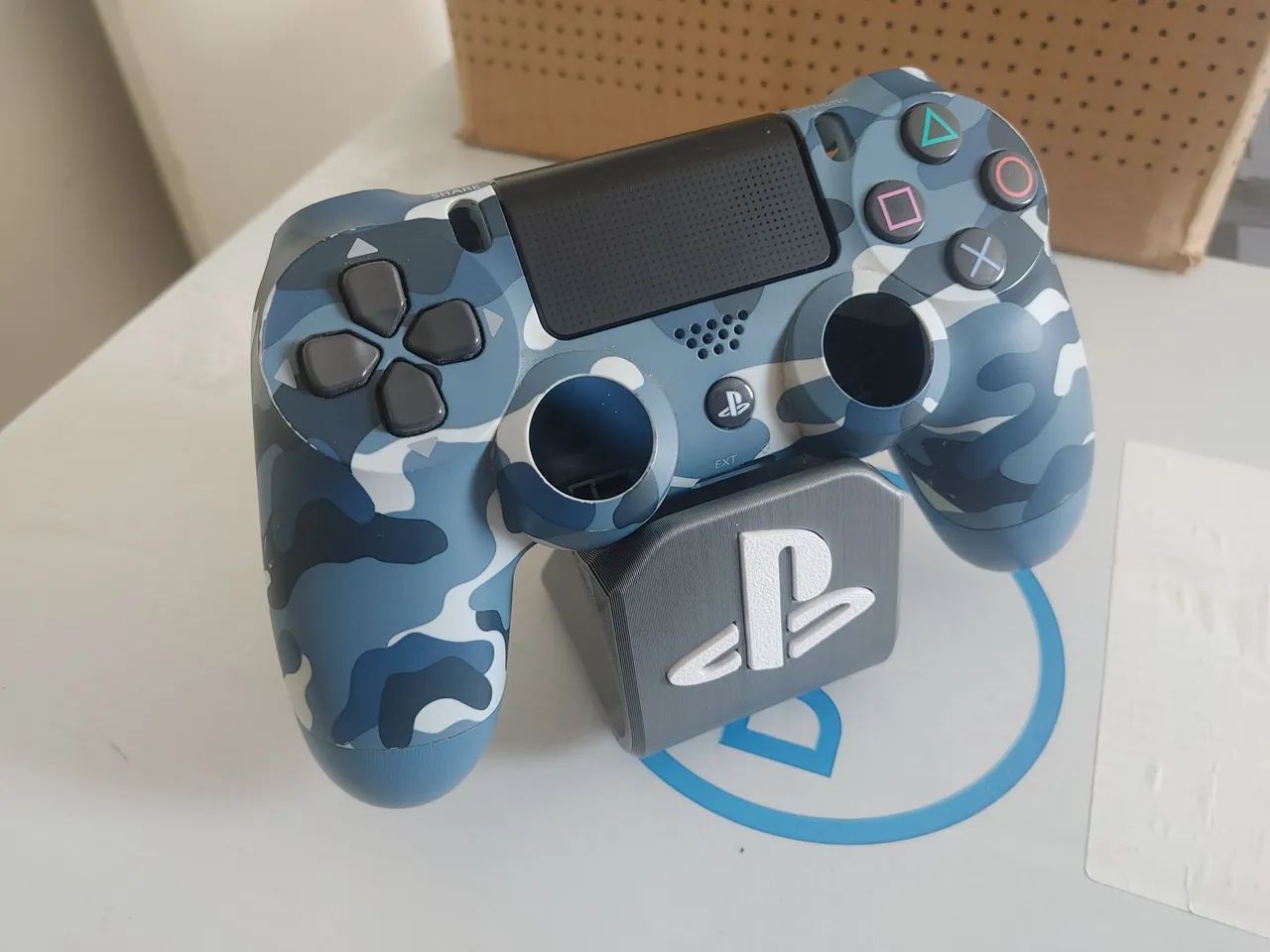 Carcaça Camuflado Azul. Controle Ps4