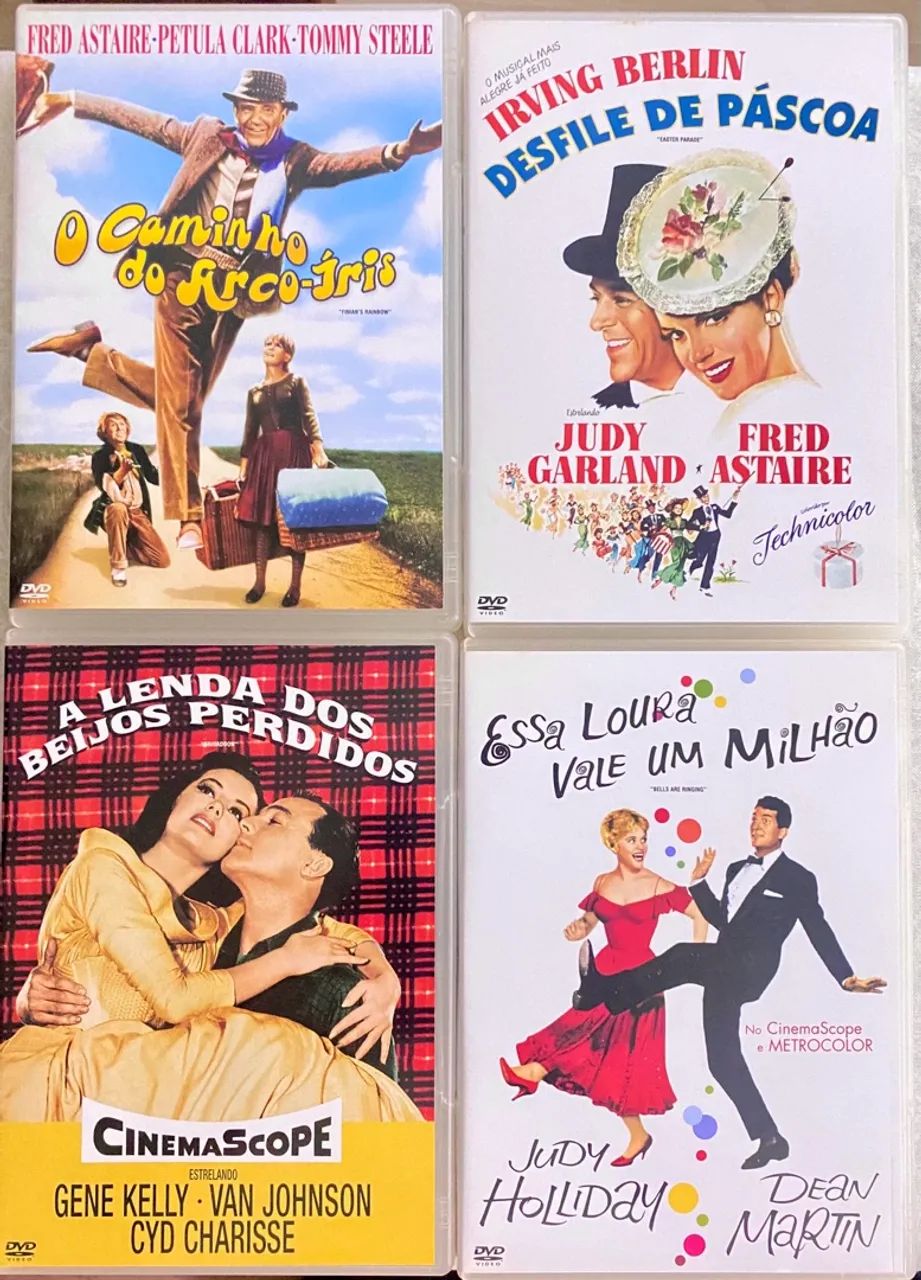 4 DVDs Grandes Musicais da Broadway para Hollywood com luva