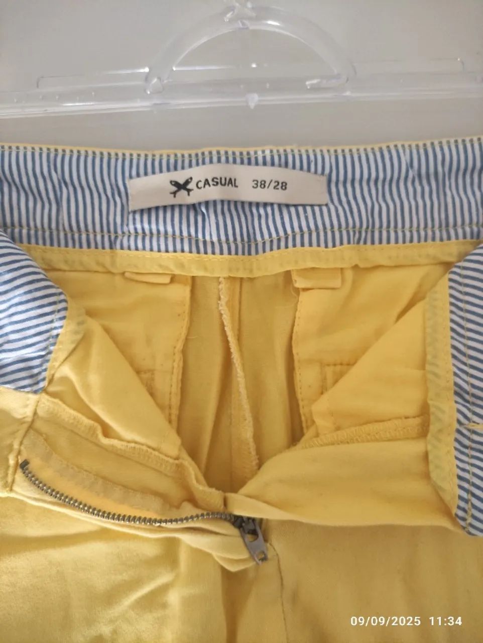 Bermuda Alfaiataria Amarelo - Foto 2