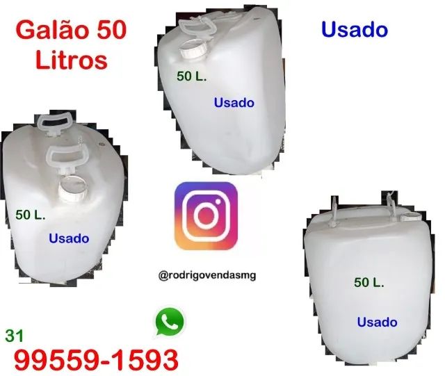 Galão de 50 Litros Abastecimento pintura Comercio Industria Reservatório construção