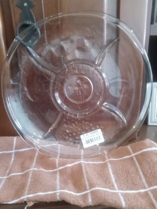 Bandeja de vidro para servir