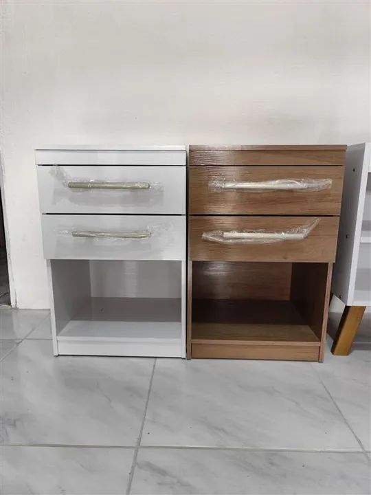 MESA DE CABECEIRA 100% MDF DUAS GAVETAS