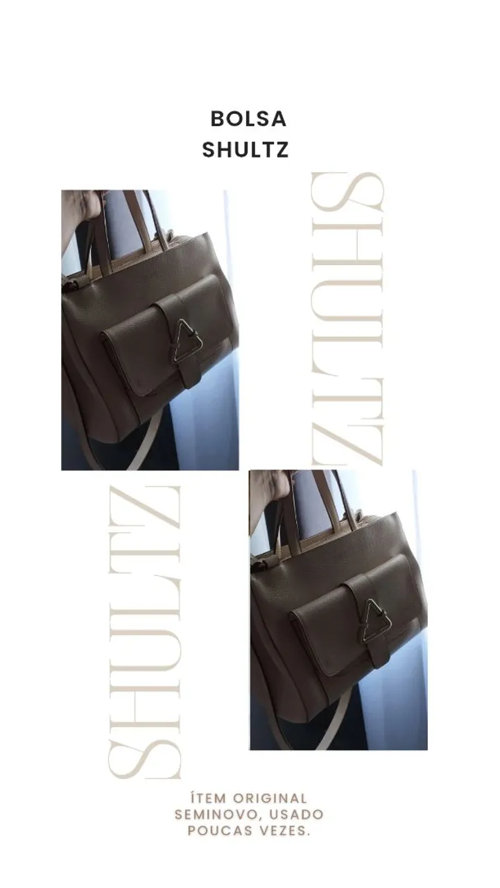 Bolsa Shultz Bege Original Seminova
