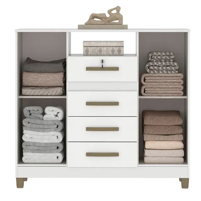 Cômoda 4Gvs e 2Pts Angra Fellicci Branca - Entrega Rápida!  - Foto 2