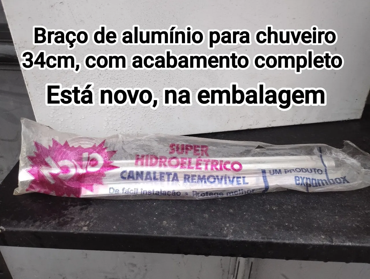 Braço de Chuveiro Alumínio 34cm - Novo