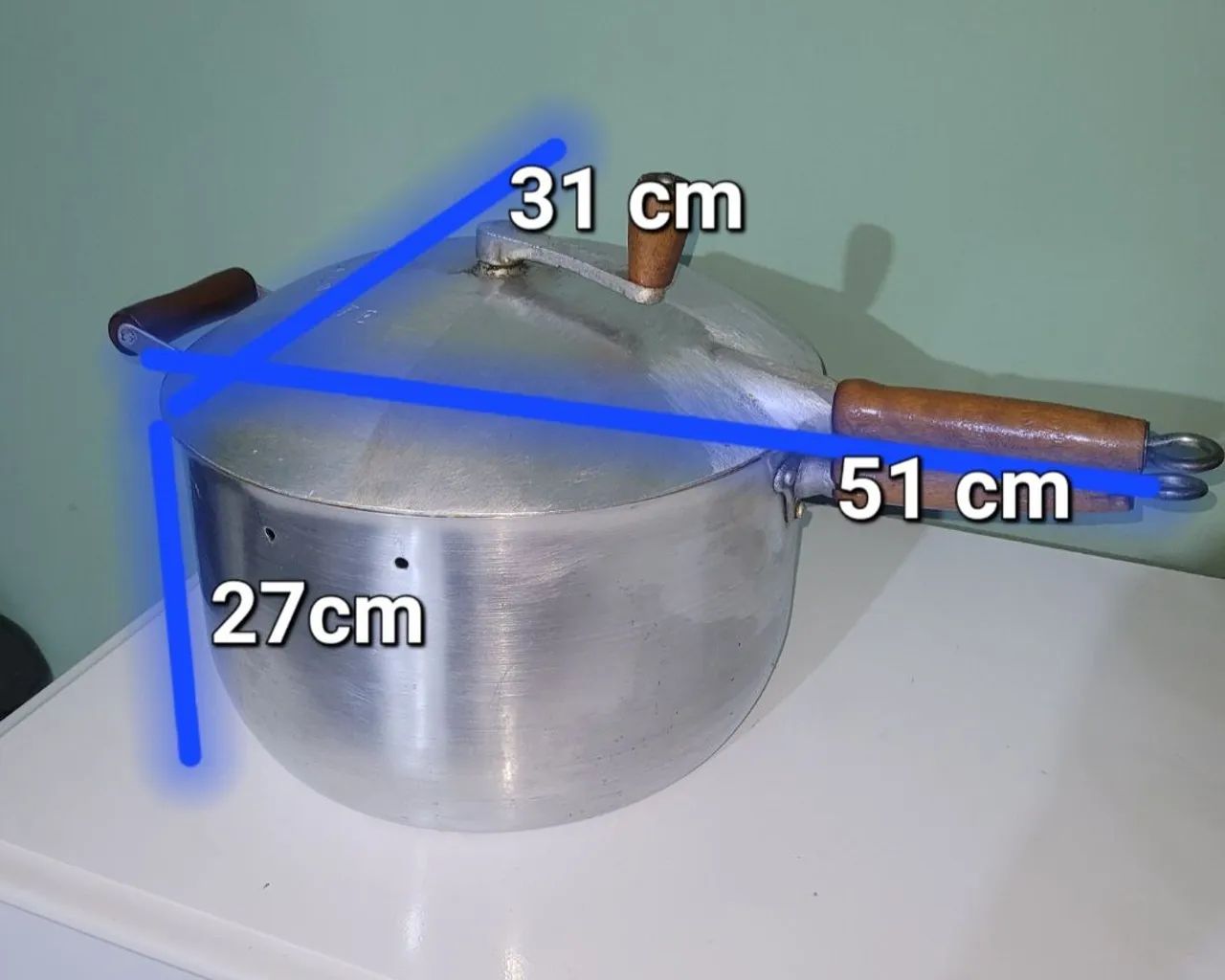 Pipoqueira grande alumínio fundido profissional 