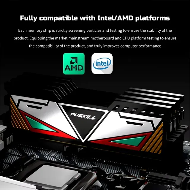 Memoria Ram Puskill 8gb e 16gb 3200mhz Novas(Entrega Gratuita)