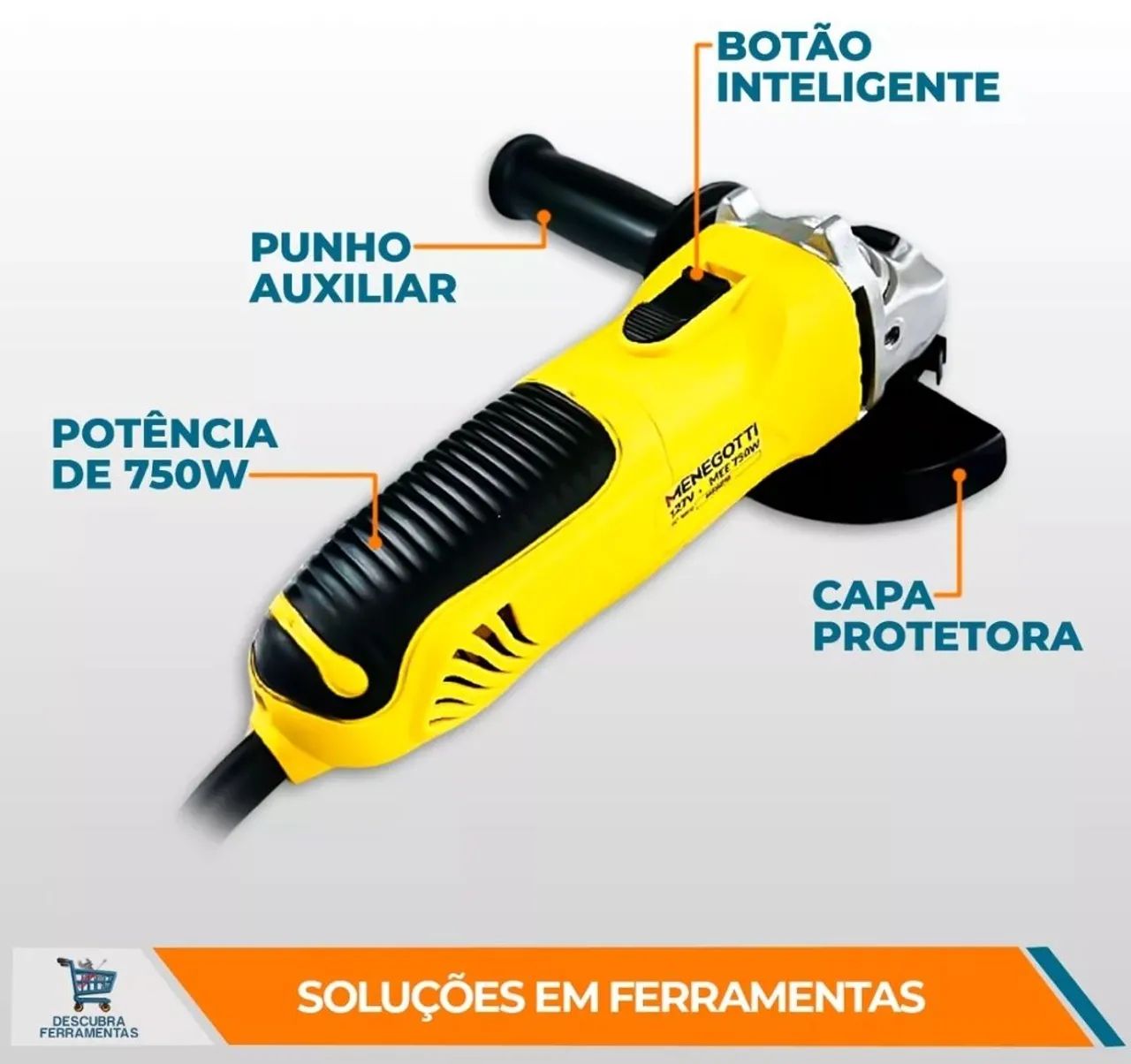 Lixadeira esmerilhadeira menegotti 750w - Foto 3