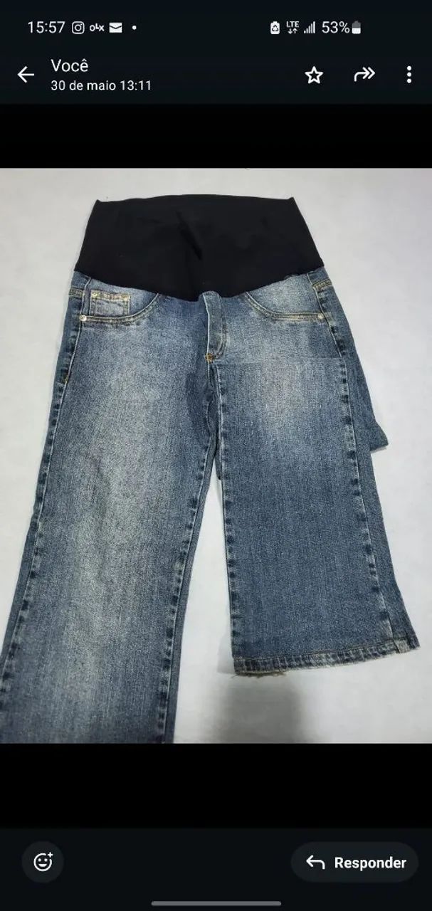 Calça Jeans Gestante - Tam: 40