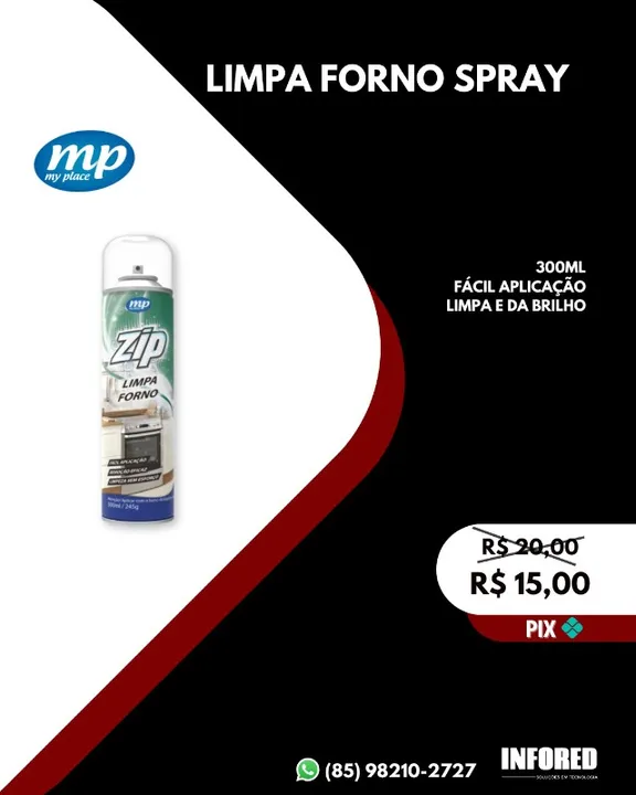Limpa forno em spray