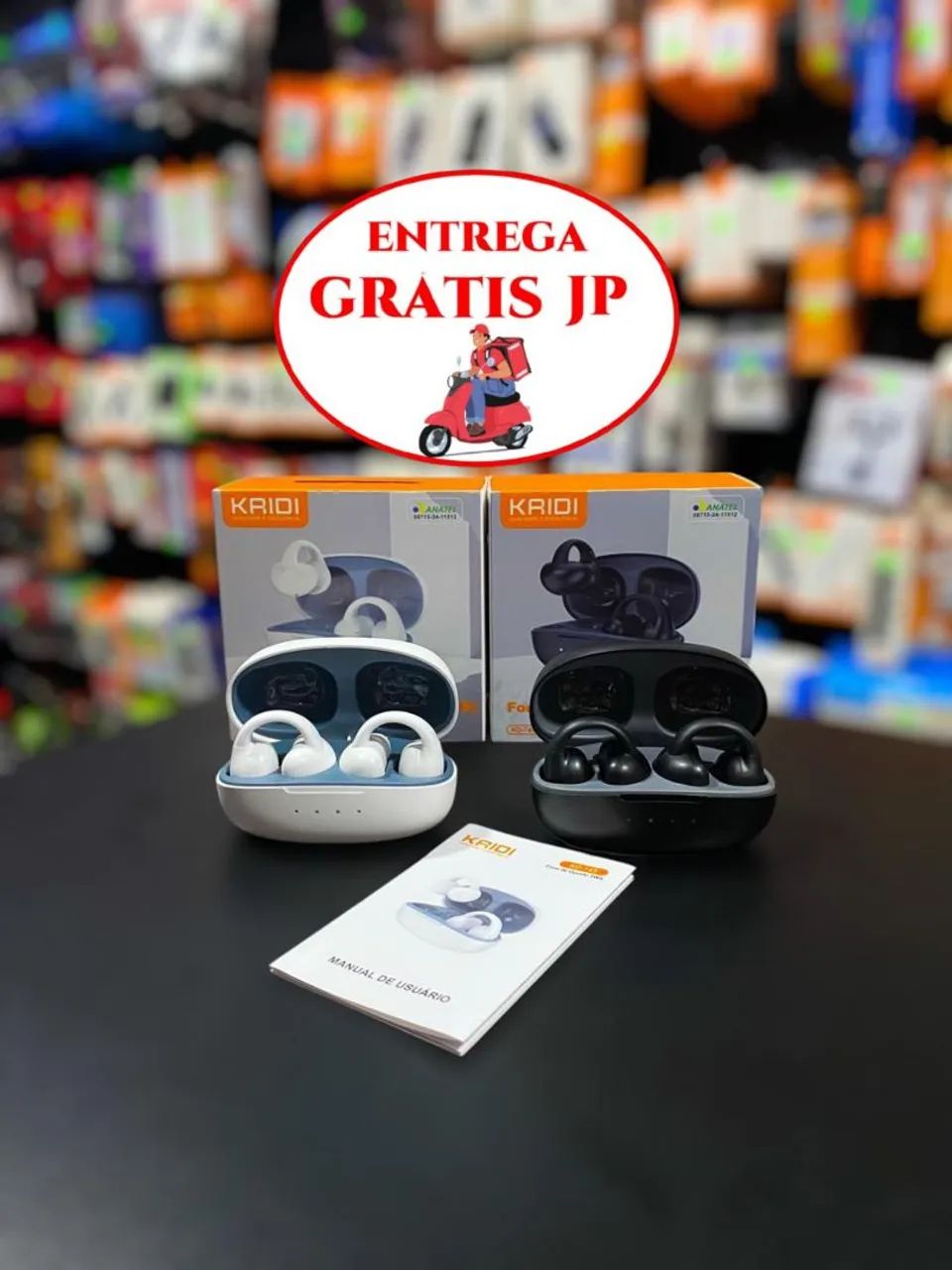 FONE DE PUVIDO ABERTO CONDUÇÃO ÓSSEA KAIDI KD-745