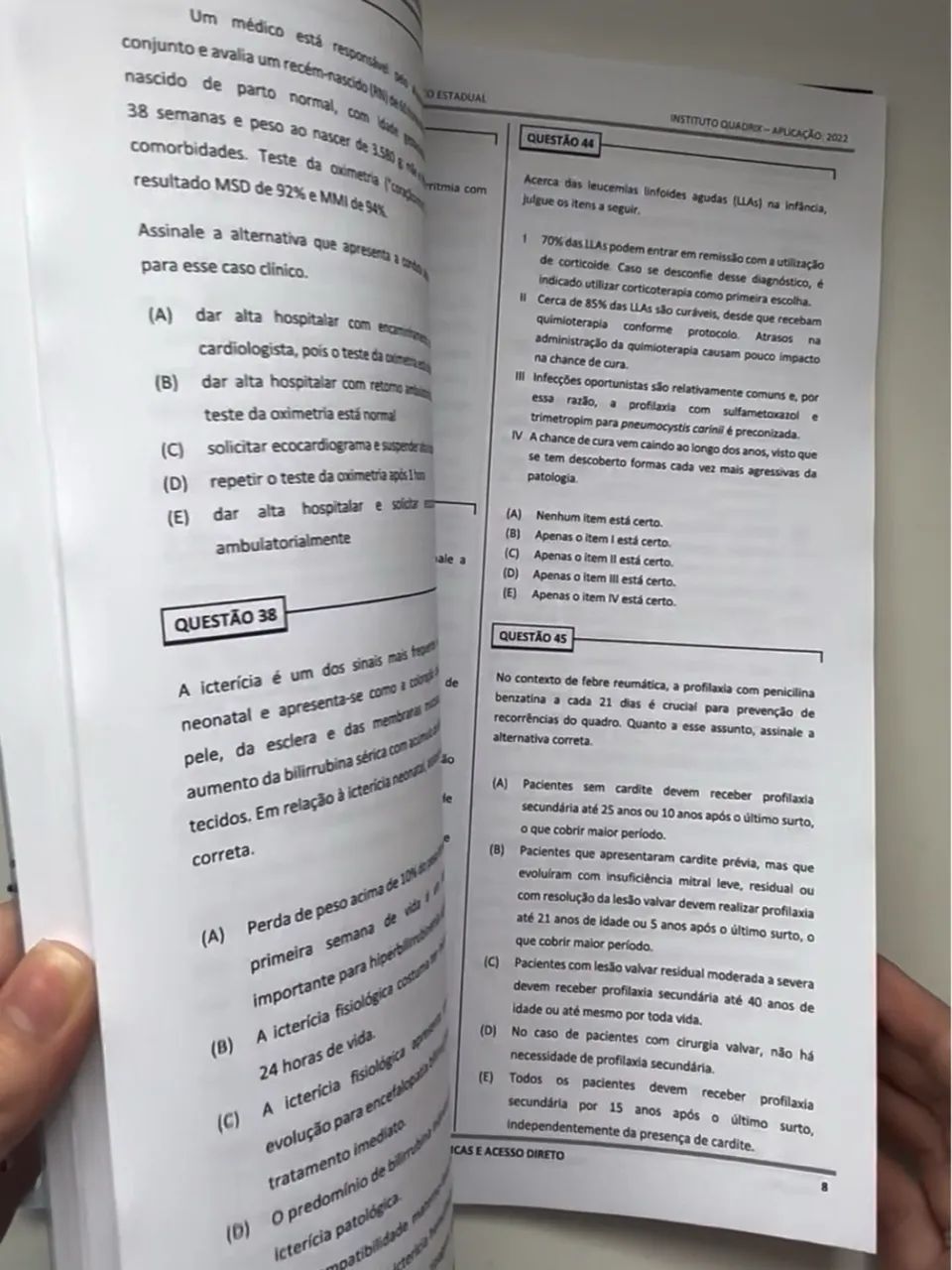 Prova de Residência Médica- IAMSPE - Foto 4